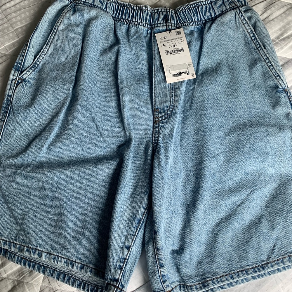 High waisted Zara jean shorts NWT